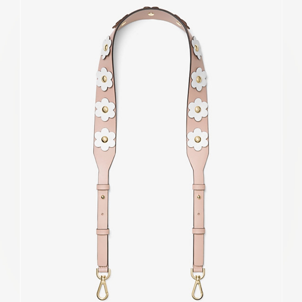 Michael Kors Guitar Strap Floral Applique Bag Strap Pink Replacement Strap
